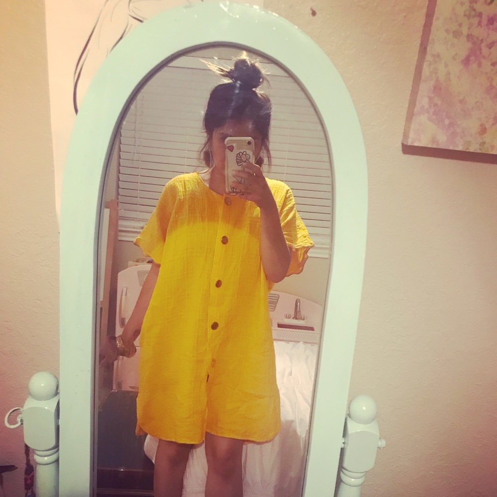 Vintage yellow dress size s/m
